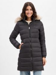 Tommy Jeans płaszcz puchowy Kobiety Sztuczne włókno czarny, XS. Czarne płaszcze damskie Tommy Jeans, xs, bez wzorów, z jeansu. Za 1,299.95 zł.