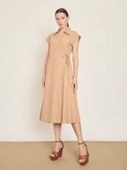 BGN Sukienka w kolorze beżowym rozmiar: 34. Brązowe sukienki damskie BGN, bez wzorów, bez ramiączek. Za 143.99 zł.