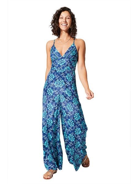 Ipanima Kombinezon w kolorze niebieskim rozmiar: 38/40. Niebieskie kombinezony damskie Ipanima, bez wzorów, klasyczne, bez kołnierzyka, bez ramiączek. Za 120.95 zł.