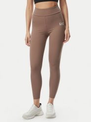 EA7 Emporio Armani Legginsy 7W000232 AF12625 U6041 Beżowy ciemny Slim Fit. Brązowe legginsy damskie EA7 Emporio Armani, xxl, bez wzorów. Za 294.99 zł.