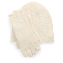 Zestaw czapka, szalik i rękawiczki LAUREN RALPH LAUREN. Szaliki damskie Lauren Ralph Lauren, bez wzorów. Za 939.99 zł.