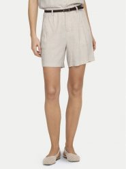 ONLY Szorty materiałowe Siesta 15367413 Beżowy Regular Fit. Brązowe szorty damskie Only, bez wzorów, z materiału. Za 149.99 zł.