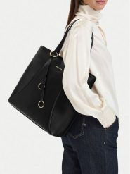 GINO ROSSI Torebka C-LDA9167A Czarny. Czarne shopper bag Gino Rossi, bez wzorów, ze skóry, bez dodatków. Za 229.99 zł.