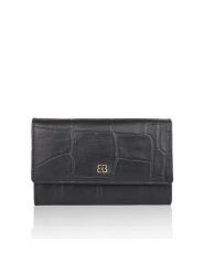 Bellicci Skórzany portfel "Velora" w kolorze czarnym - 17 x 10 x 3 cm rozmiar: onesize. Czarne portfele damskie Bellicci, bez wzorów, z materiału. Za 100.99 zł.