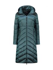 Geographical Norway Płaszcz zimowy "Blanche" w kolorze ciemnozielonym rozmiar: XXL. Zielone płaszcze damskie Geographical Norway, na zimę, xxl, bez wzorów, z puchu, bez kaptura. Za 217.45 zł.