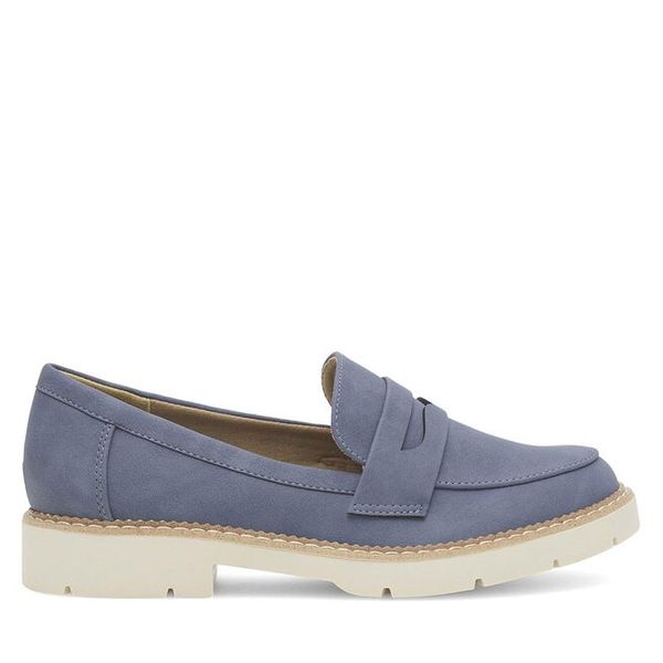Mokasyny Clara Barson. Niebieskie mokasyny damskie Clara Barson, bez obcasa. Za 129.99 zł.