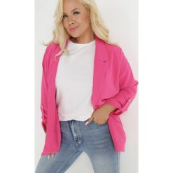 Różowa Marynarka Oreithousa. Czerwone marynarki i żakiety damskie Born2be, l, bez wzorów, z tkaniny, biznesowe. Za 119.99 zł.