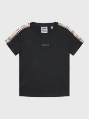 Guess T-Shirt J3RI47 I3Z14 Czarny Regular Fit. Czarne koszulki i t-shirty dziewczęce Guess, z aplikacjami, z bawełny, bez kołnierzyka, bez ramiączek. Za 159.99 zł.