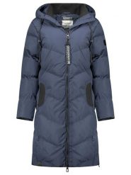 Geographical Norway Płaszcz zimowy "Bonus" w kolorze granatowym rozmiar: XL. Niebieskie płaszcze damskie Geographical Norway, na zimę, xl, bez wzorów, z puchu, bez kaptura. Za 363.71 zł.