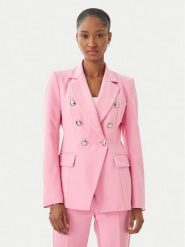 Maryley Marynarka 26EB139/43BB Różowy jasny Regular Fit. Czerwone marynarki i żakiety damskie Maryley, xs, bez wzorów, z syntetyku. Za 579.99 zł.