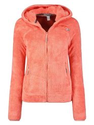 Geographical Norway Kurtka polarowa "Upalood" w kolorze łososiowym rozmiar: XXL. Pomarańczowe kurtki damskie Geographical Norway, xxl, bez wzorów, z polaru, bez kaptura. Za 100.52 zł.