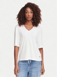 Guess T-Shirt W6YP58 K5233 Biały Relaxed Fit. Białe t-shirty damskie Guess, s, z aplikacjami, bez kołnierzyka. Za 264.99 zł.