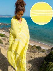 Hammam Chusta hammam w kolorze żółtym - 180 x 100 cm rozmiar: onesize. Żółte chusty damskie Hammam, bez wzorów, z bawełny. Za 52.99 zł.