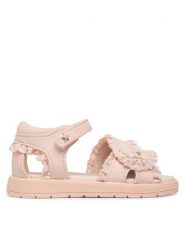 Mayoral Sandały 41745.45 Różowy. Czerwone sandały dziewczęce Mayoral, ze skóry, bez obcasa, bez zapięcia. Za 189.99 zł.