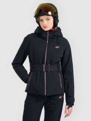 4F Kurtka narciarska membrana Dermizax 20000 z systemem RECCO damska - czarna S. Czarne kurtki damskie 4F, na zimę, s, bez wzorów, z materiału, bez kaptura. Za 1,799.99 zł.