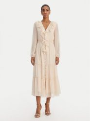 Morgan Sukienka codzienna 261-ROMANCE Różowy Regular Fit. Czerwone sukienki damskie Morgan, bez wzorów, z dzianiny, bez ramiączek. Za 479.99 zł.