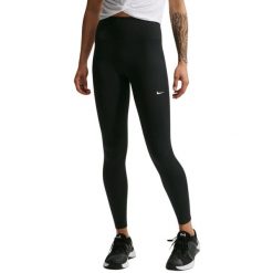 Legginsy damskie Nike One Seamless Front. Czarne legginsy damskie Nike, bez wzorów, z elastanu. Za 281.57 zł.