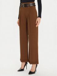 Artigli Spodnie materiałowe ACPA000675 Brązowy Regular Fit. Brązowe spodnie materiałowe damskie Artigli, bez wzorów, z materiału. Za 159.99 zł.