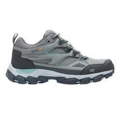 Damskie buty do chodzenia Regatta Holcombe III. Szare obuwie trekkingowe damskie Regatta, z materiału, bez zapięcia. Za 292.00 zł.