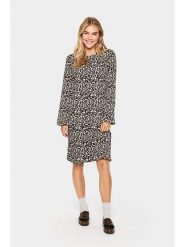 SAINT TROPEZ Sukienka "Ilyssa" w kolorze jasnobrązowo-czarno-beżowym rozmiar: XS. Brązowe sukienki damskie Saint Tropez, bez wzorów, bez ramiączek. Za 104.99 zł.