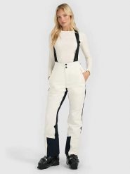 4F Spodnie narciarskie w kolorze kremowym rozmiar: XXL. Brązowe spodnie dresowe damskie 4F, s, bez wzorów. Za 610.62 zł.