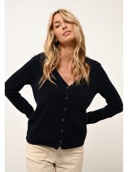 Just Cashmere Kaszmirowy kardigan "Norma" w kolorze granatowym rozmiar: L. Niebieskie kardigany damskie Just Cashmere, l, bez wzorów, z kaszmiru. Za 419.95 zł.