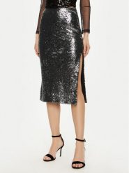 Rinascimento Spódnica midi CFC0019735002 Srebrny Regular Fit. Szare spódnice damskie Rinascimento, xl, bez wzorów, z syntetyku, midi. Za 329.99 zł.