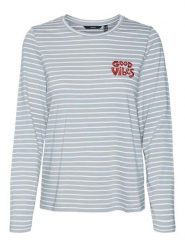 Vero Moda Koszulka "Oya" w kolorze szarym rozmiar: XS. Szare bluzki damskie Vero Moda, xs, bez wzorów, z bawełny, bez kołnierzyka, bez ramiączek. Za 68.45 zł.