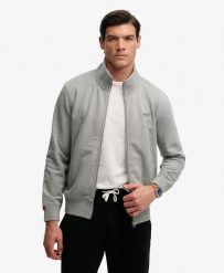 Superdry Essential Logo Track Top – rozpinana bluza loose z logo. Szare bluzy damskie Superdry, s, bez wzorów, z bawełny, bez kaptura. Za 336.55 zł.