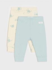 Bawełniane legginsy 2 pack - kremowy. Białe legginsy damskie Sinsay, l, bez wzorów, z bawełny. Za 19.99 zł.