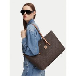 Torebka MICHAEL Michael Kors. Brązowe shopper bag MICHAEL Michael Kors, bez wzorów, bez dodatków. Za 1,239.00 zł.