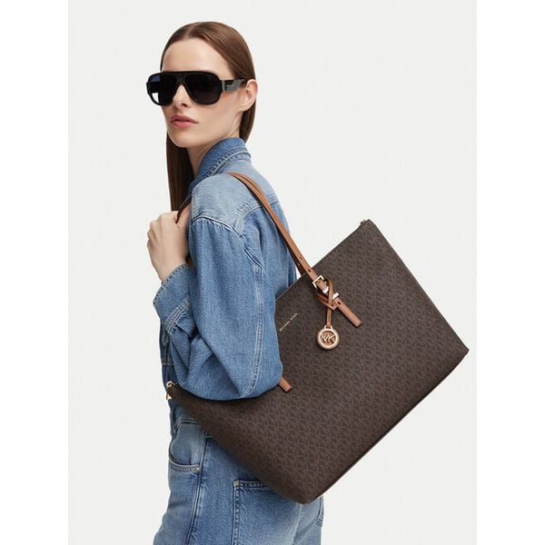 Torebka MICHAEL Michael Kors. Brązowe shopper bag MICHAEL Michael Kors, bez wzorów, bez dodatków. Za 1,239.00 zł.