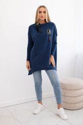 Bluza oversize z asymetrycznymi bokami jeansowa. Bluzy damskie KESI, l, bez wzorów, z bawełny, bez kaptura. Za 209.11 zł.