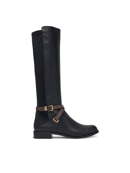 MICHAEL Michael Kors Oficerki Rachel Flat Boot 40F6RCFB6L Czarny. Czarne kozaki damskie MICHAEL Michael Kors, ze skóry, bez obcasa, na płaskiej podeszwie, bez zapięcia. Za 1,239.00 zł.