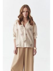 TATUUM Bluzka "Rue" w kolorze beżowym rozmiar: 42. Brązowe bluzki damskie TATUUM, bez wzorów, bez kołnierzyka, bez ramiączek. Za 190.63 zł.