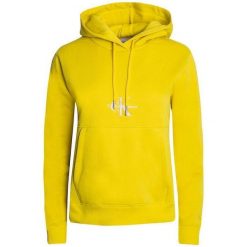 Bluza z kapturem Calvin Klein Monologo Hoodie, Kobiety. Żółte bluzy damskie Calvin Klein, s, bez wzorów, z bawełny, z kapturem. Za 490.00 zł.