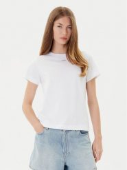PINKO T-Shirt Basico 100373 A2RE Biały Regular Fit. Białe t-shirty damskie Pinko, xl, bez wzorów, z bawełny, bez kołnierzyka. Za 269.99 zł.