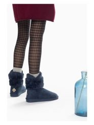 ISLAND BOOT Botki zimowe "Canso" w kolorze granatowym rozmiar: 38. Niebieskie botki damskie Island Boot, na zimę, z materiału, bez obcasa, bez zapięcia. Za 165.99 zł.