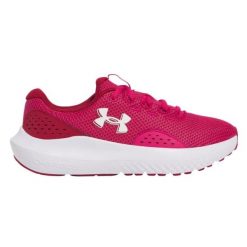 Buty do biegania damskie Under Armour Charged Surge 4. Czerwone obuwie sportowe damskie Under Armour, bez zapięcia, do biegania. Za 160.99 zł.