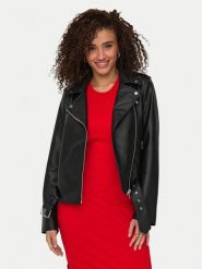ONLY Kurtka z imitacji skóry Mille 15357332 Czarny Slim Fit. Czarne kurtki damskie Only, l, bez wzorów, ze skóry, bez kaptura. Za 259.99 zł.