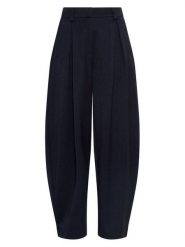 MOSS COPENHAGEN Spodnie "Mynthe" w kolorze granatowym rozmiar: XL. Niebieskie spodnie materiałowe damskie Moss Copenhagen, bez wzorów, z materiału. Za 201.55 zł.