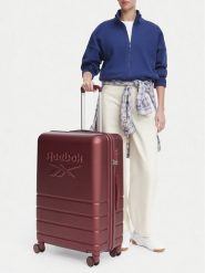 Reebok Walizka duża CEO-RBK-WAL-009-L-RED Bordowy. Czerwone walizki Reebok, bez wzorów, z tworzywa sztucznego, duże. Za 299.99 zł.