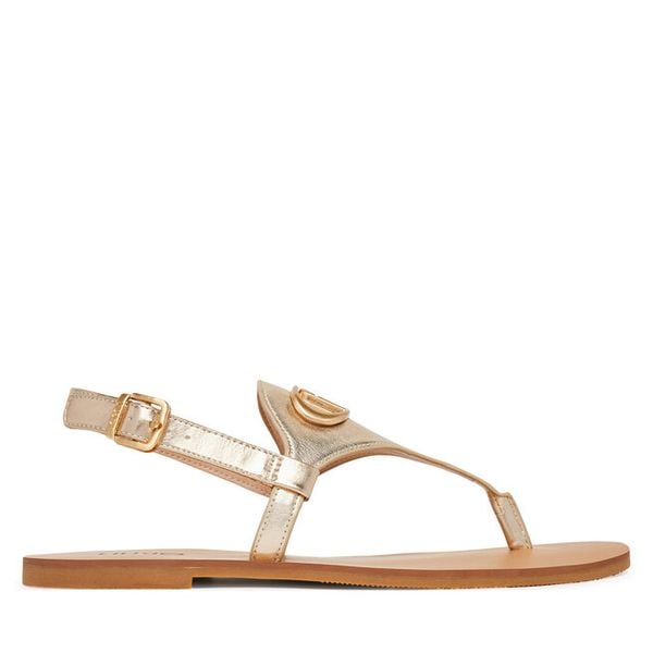 Sandały Liu Jo. Żółte sandały damskie Liu Jo, bez wzorów, bez obcasa, na płaskiej podeszwie, bez zapięcia. Za 449.99 zł.