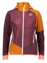 ORTOVOX Kurtka softshellowa "Col Becchei" w kolorze pomarańczowo-bordowym rozmiar: L. Czerwone kurtki sportowe damskie ORTOVOX, l, bez wzorów, z materiału, bez kaptura. Za 832.64 zł.