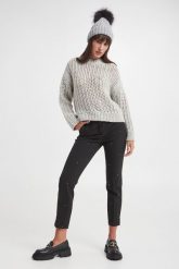 Sweter damski z alpaki PESERICO. Swetry klasyczne damskie Peserico, bez kołnierzyka. W wyprzedaży za 2,092.35 zł.