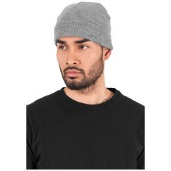 Czapka Flexfit heavyweight. Szare czapki damskie FLEXFIT, bez wzorów, z materiału. Za 66.50 zł.