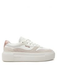 Calvin Klein Sneakersy Ff Cupsole Lace Up W/Ml Mix M HW0HW02125 Biały. Białe obuwie sportowe damskie Calvin Klein, ze skóry, bez zapięcia. W wyprzedaży za 339.99 zł.
