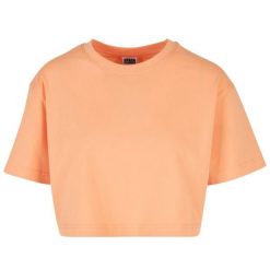 Krótka Koszulka Damska Oversize Crop. Brązowe koszulki damskie Urban Classics, xl, bez wzorów, bez kołnierzyka, bez ramiączek. Za 54.99 zł.