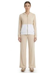 Eleganckie damskie dresy. Białe kombinezony damskie LEONE 1947 APPAREL, xl, bez wzorów, z dresówki, eleganckie, bez kołnierzyka, bez ramiączek. Za 589.40 zł.
