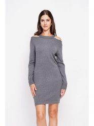 William de Faye Sukienka dzianinowa w kolorze szarym rozmiar: 38. Szare sukienki damskie William de Faye, bez wzorów, z dzianiny, klasyczne, bez ramiączek. Za 127.65 zł.
